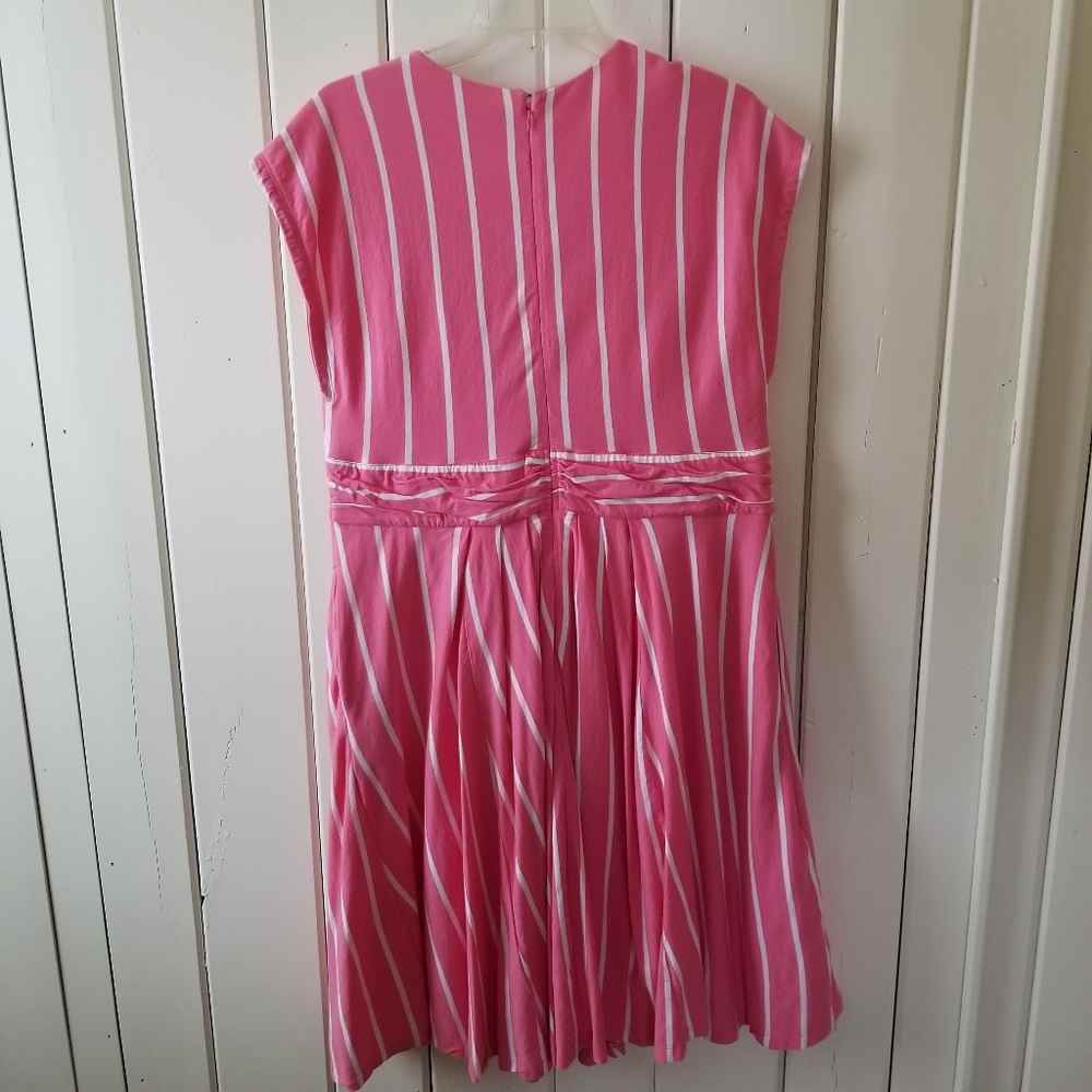 Eshakti 1X Pink Lined Dress Faux Wrap Plus 18 W 20 - Picture 12 of 12